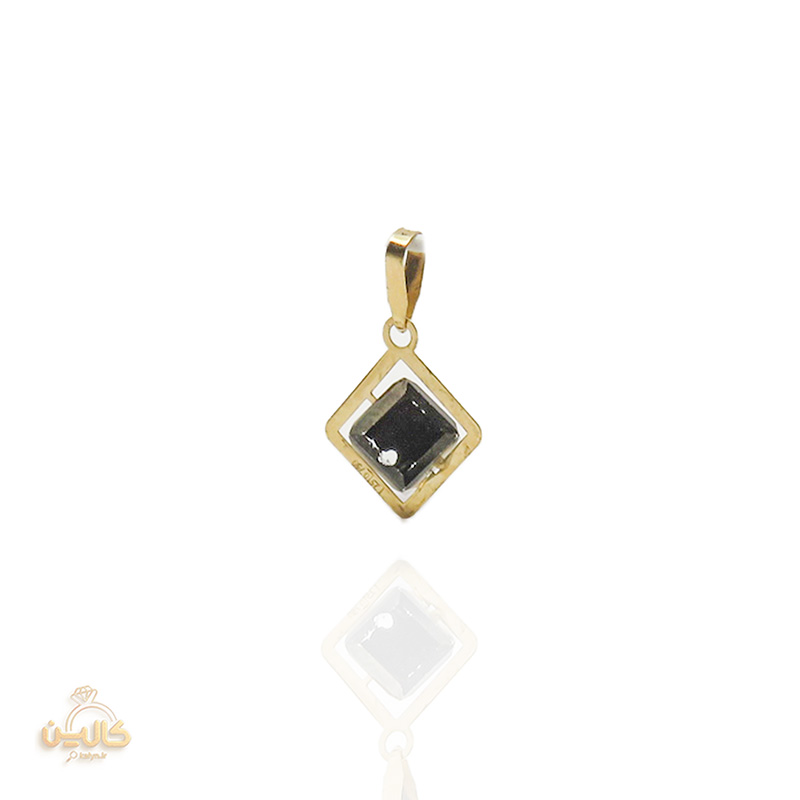 آویز سواروفسکی مربع مشکی